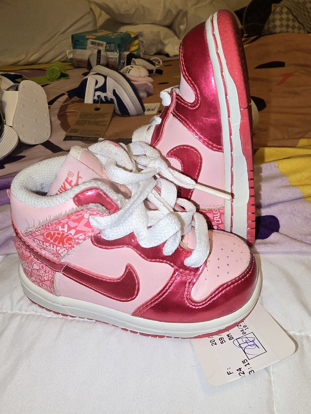 Nike Kids' Pink High-Top Sneakers - Shimmer Pink